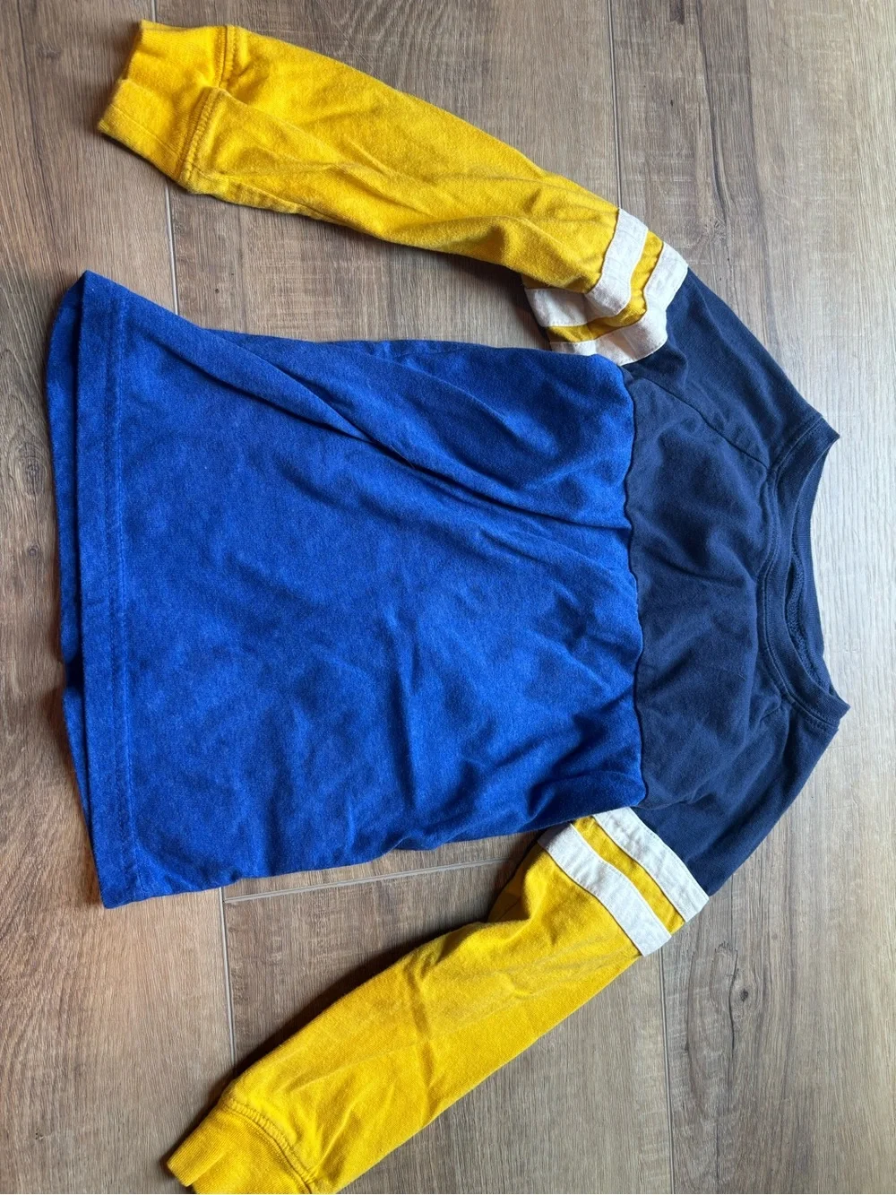 Kids Long-Sleeve Stripe & Graphic Shirt Bundle - Blue, Teal, Navy (5!)
